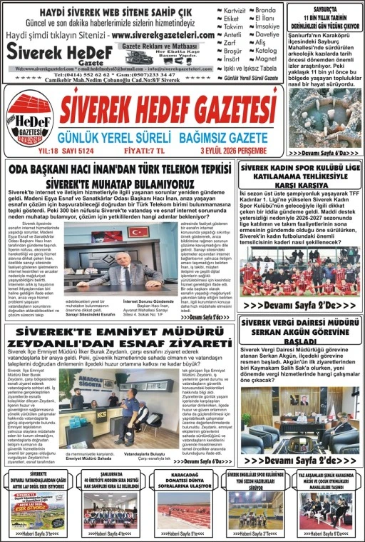 03.09.2026 Tarihli Gazetemiz