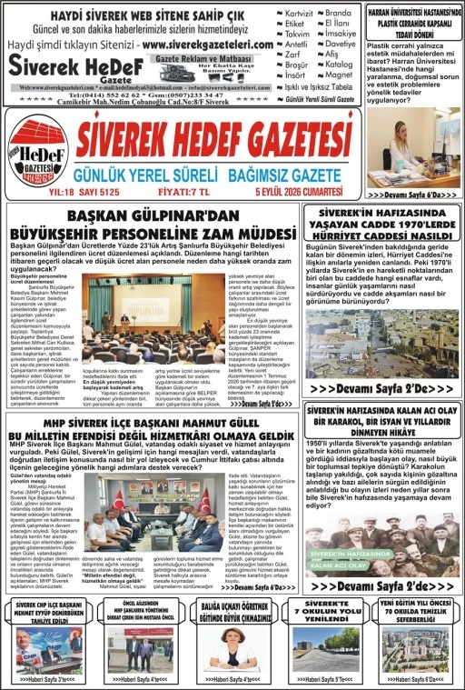 05.09.2026 Tarihli Gazetemiz