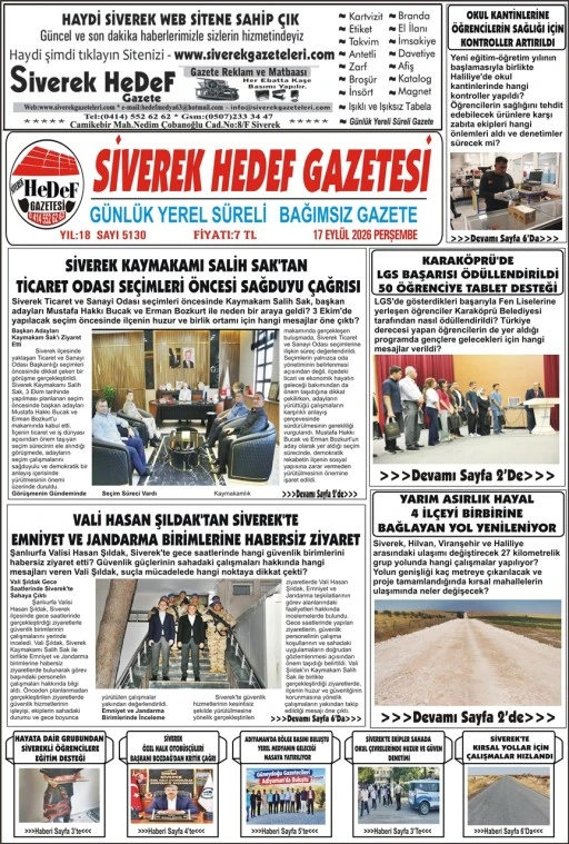 17.09.2026 Tarihli Gazetemiz