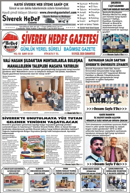 19.09.2026 Tarihli Gazetemiz