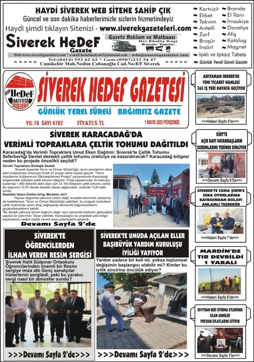 1.05.2025 Tarihli Gazetemiz