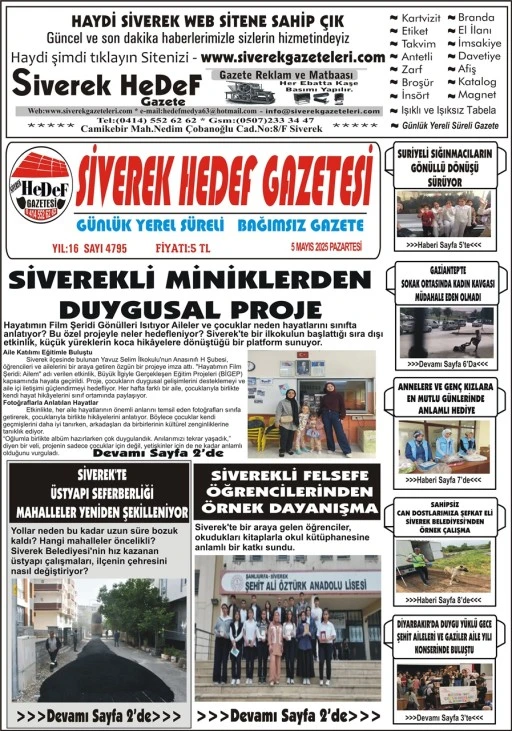 5.05.2025 Tarihli Gazetemiz