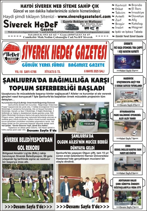 6.05.2025 Tarihli Gazetemiz