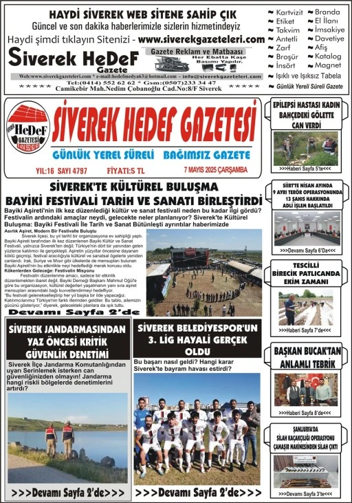 7.05.2025 Tarihli Gazetemiz