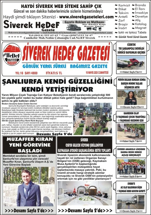 10.05.2025 Tarihli Gazetemiz 
