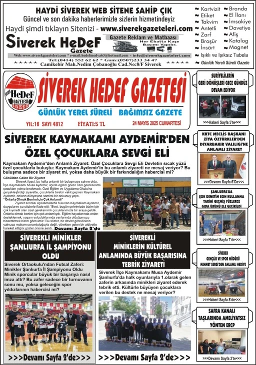 24.05.2025 Tarihli Gazetemiz