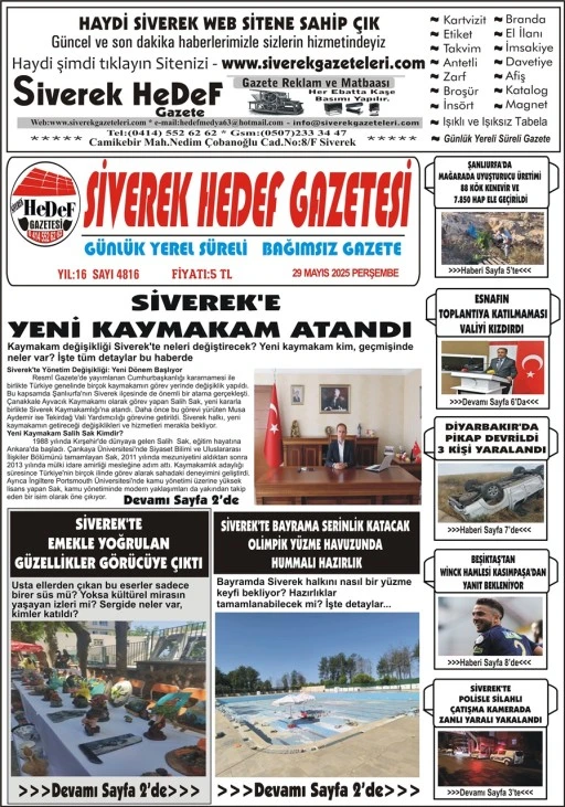 29.05.2025 Tarihli Gazetemiz