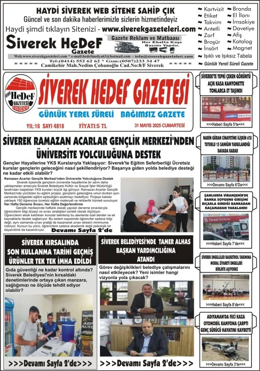 31.05.2025 Tarihli Gazetemiz