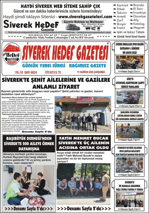 11.06.2025 Tarihli Gazetemiz