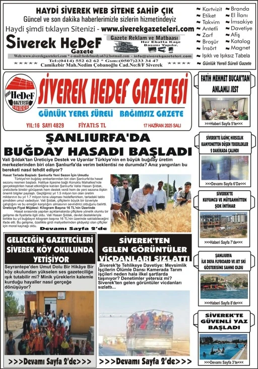 17.06.2025 Tarihli Gazetemiz