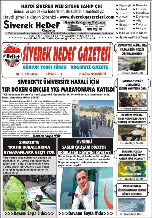 23.06.2025 Tarihli Gazetemiz