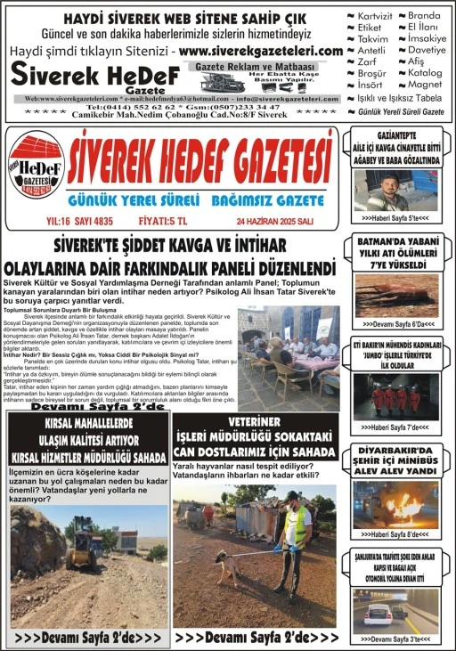 24.06.2025 Tarihli Gazetemiz