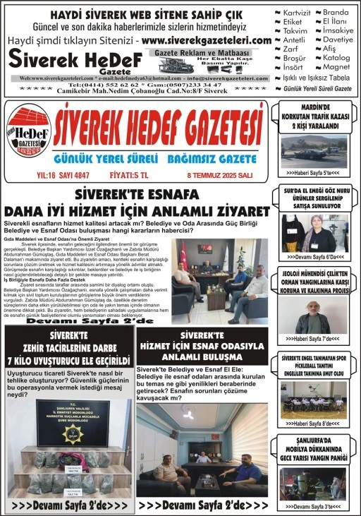 8.07.2025 Tarihli Gazetemiz
