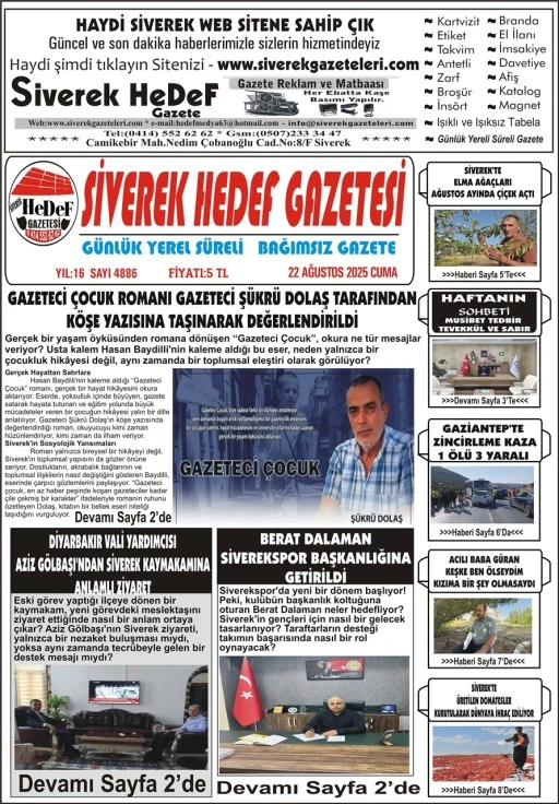 22.08.2025 Tarihli Gazetemiz