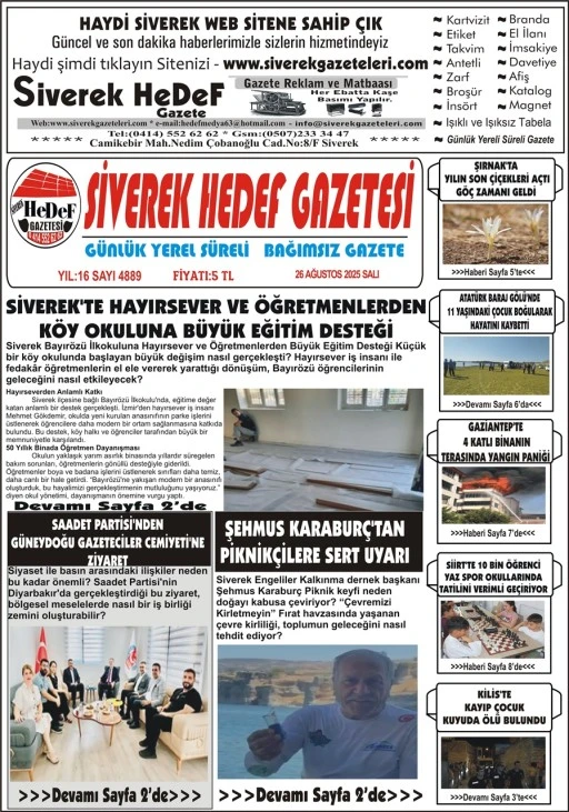 26.08.2025 Tarihli Gazetemiz