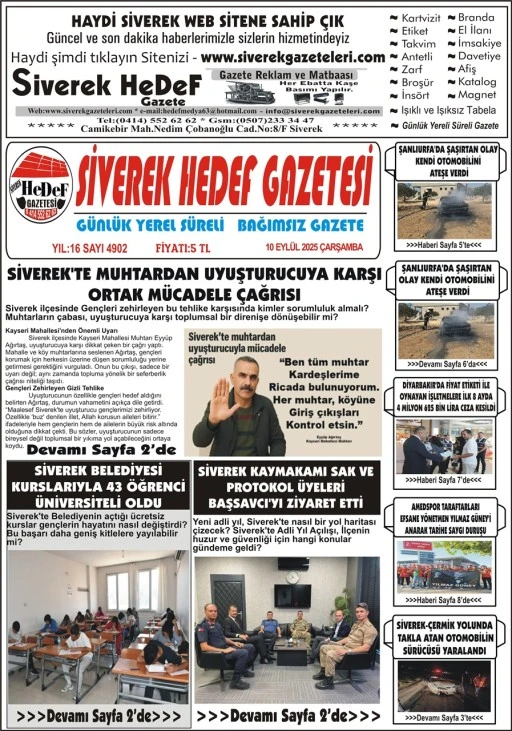 10.09.2025 Tarihli Gazetemiz