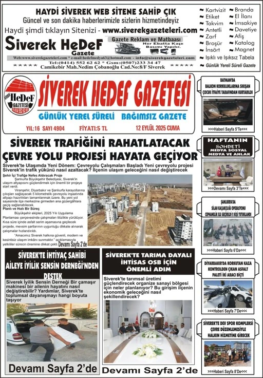 12.09.2025 Tarihli Gazetemiz
