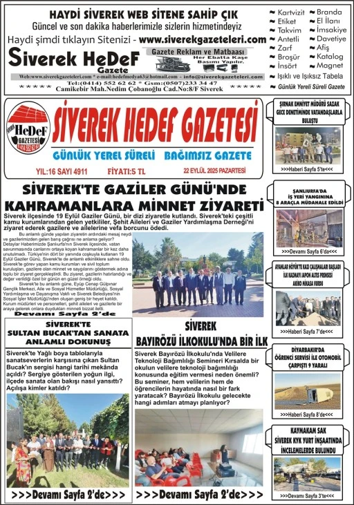 22.09.2025 Tarih Gazetemiz