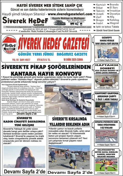 10.10.2025 Tarihli Gazetemiz