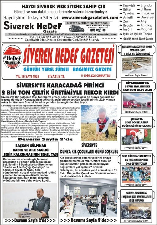 11.10.2025 Tarihli Gazetemiz