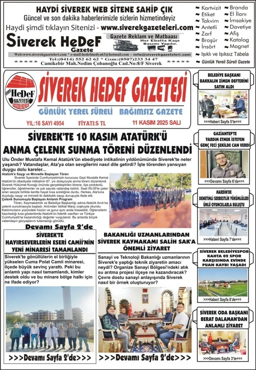 11.11.2025 Tarihli Gazetemiz