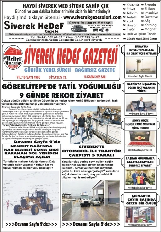 18.11.2025 Tarihli Gazetemiz