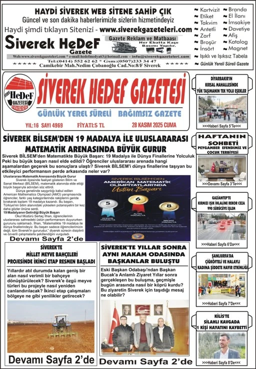 28.11.2025 Tarihli Gazetemiz