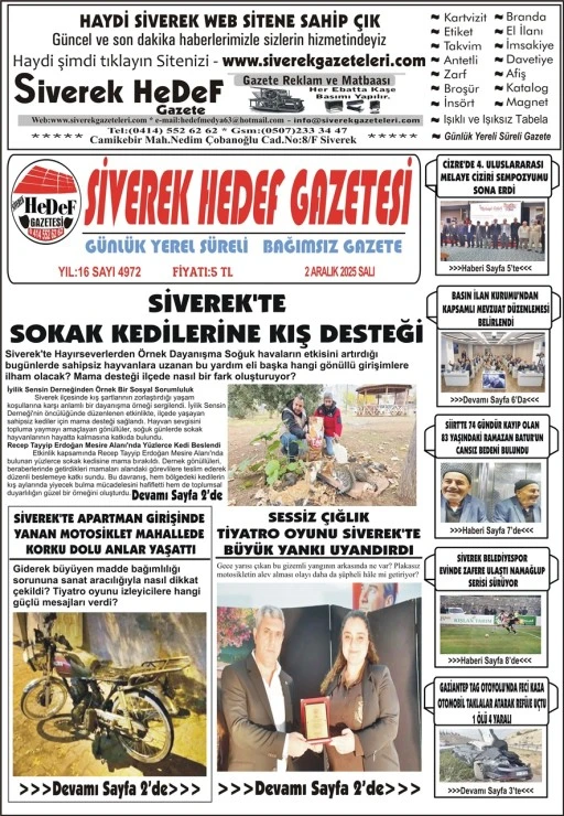 2.12.2025 Tarihli Gazetemiz