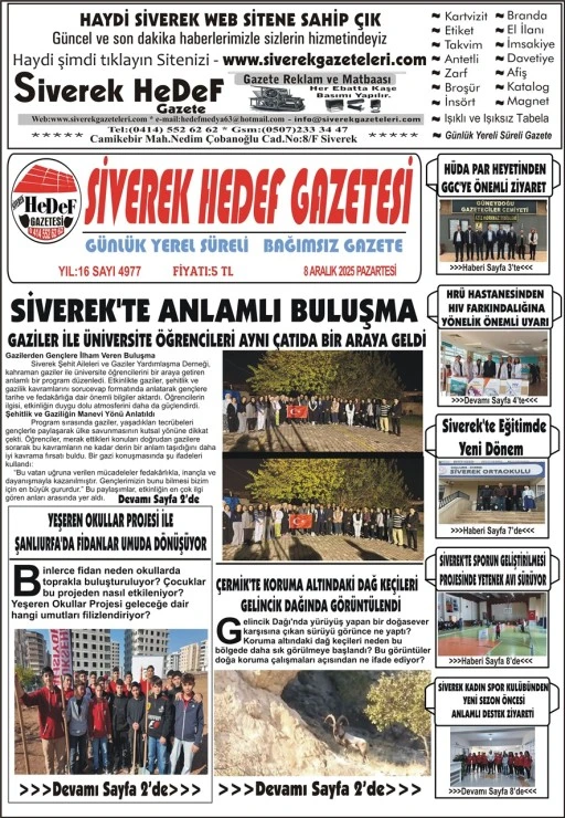 08.12.2025 Tarihli Gazetemiz