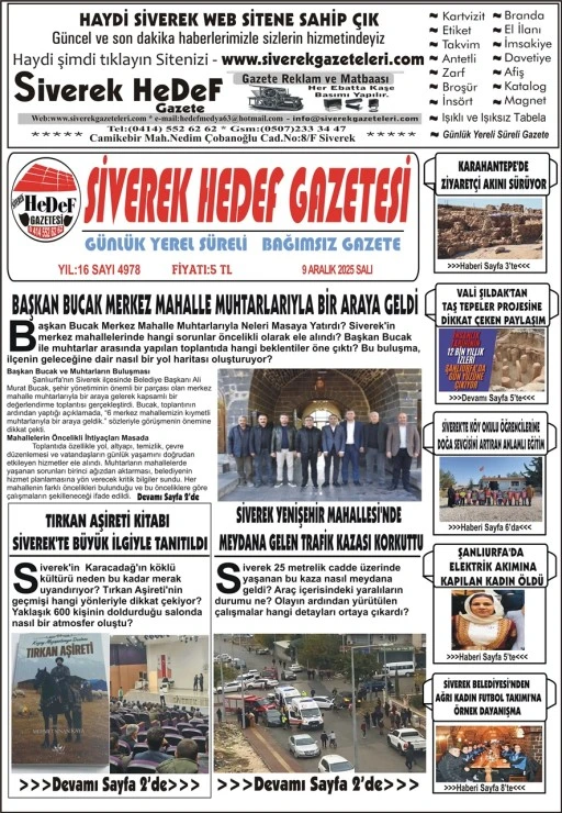 09.12.2025 Tarihli Gazetemiz