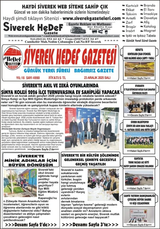 23.12.2025 Tarihli Gazetemiz