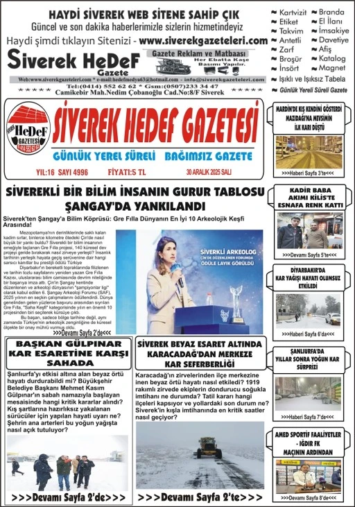 30.12.2025 Tarihli Gazetemiz