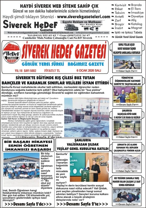 06.01.2026 Tarihli Gazetemiz