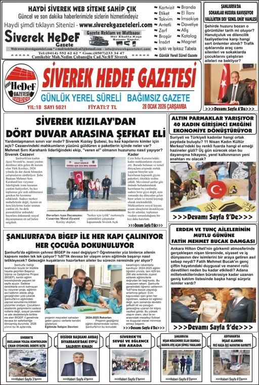 28.01.2026 Tarihli Gazetemiz