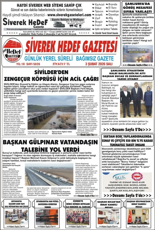 03.02.2026 Tarihli Gazetemiz