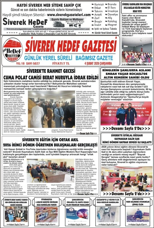 04.02.2026 Tarihli Gazetemiz 