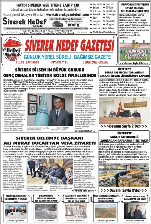 05.02.2026 Tarihli Gazetemiz
