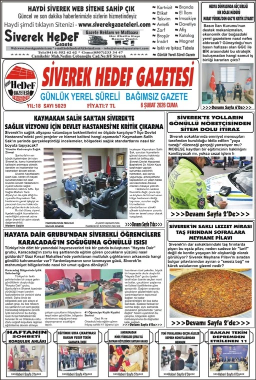 06.02.2026 Tarihli Gazetemiz