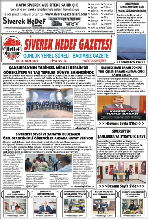 12.02.2026 Tarihli Gazetemiz