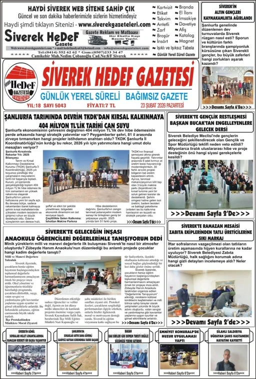 23.02.2026 Tarihli Gazetemiz