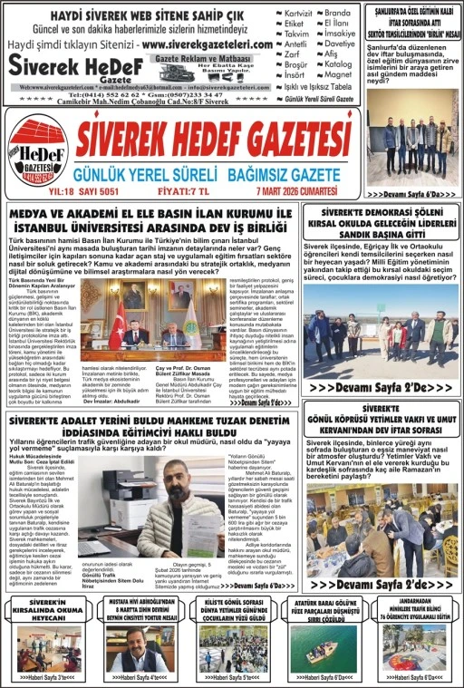 07.03.2026 Tarihli Gazetemiz