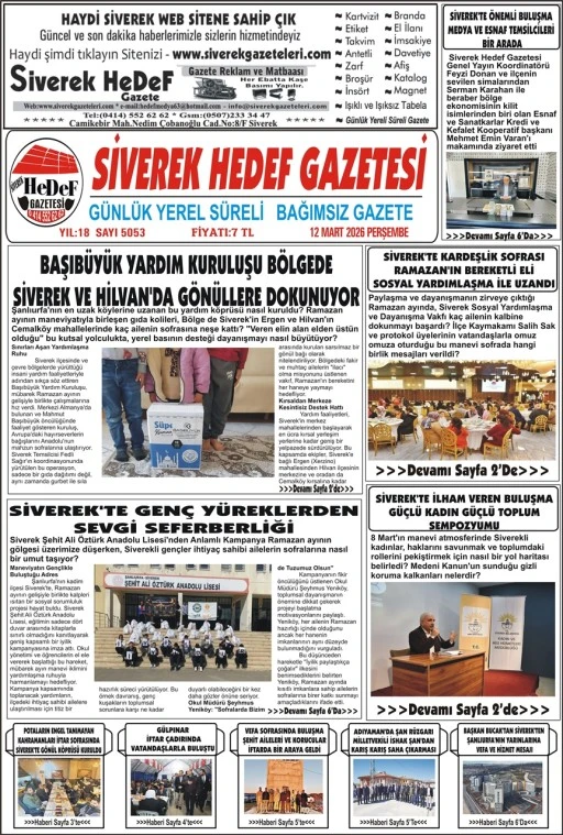 12.03.2026 Tarihli Gazetemiz