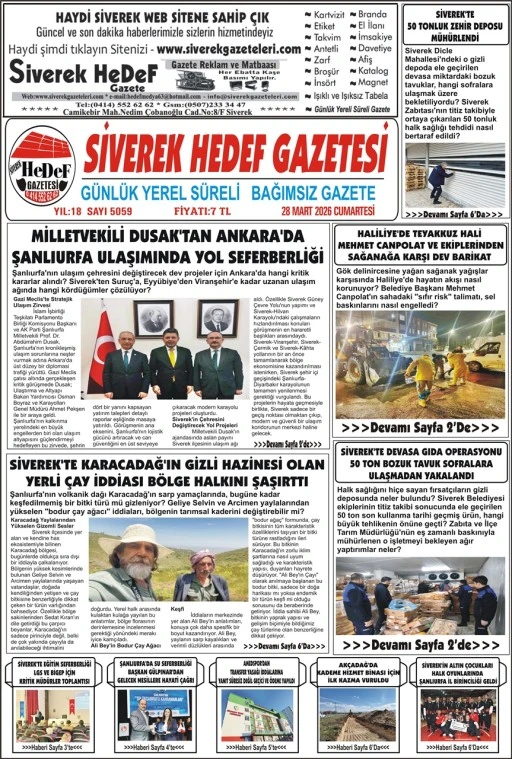 28.03.2026 Tarihli Gazetemiz