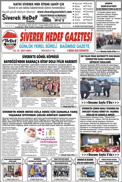 04.04.2026 Tarihli Gazetemiz