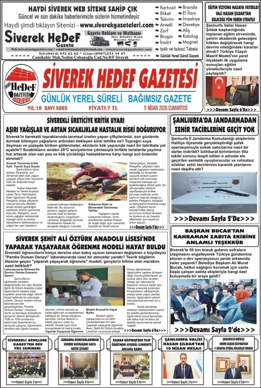 11.04.2026 Tarihli Gazetemiz