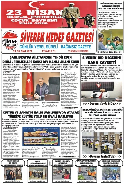 23.04.2026 Tarihli Gazetemiz