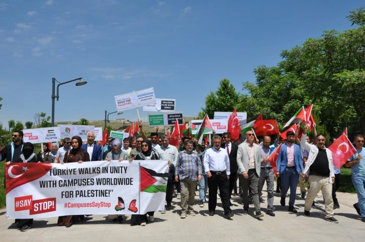 Batman Üniversitesi'nde Filistin'e Destek Yürüyüşü Gerçekleştirildi