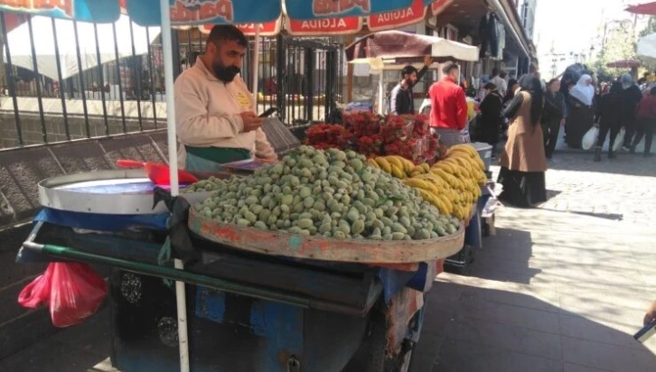 Diyarbakır'da Çağlanın Kilosu 100 Lira: Baharın Tadı Tezgahlarda