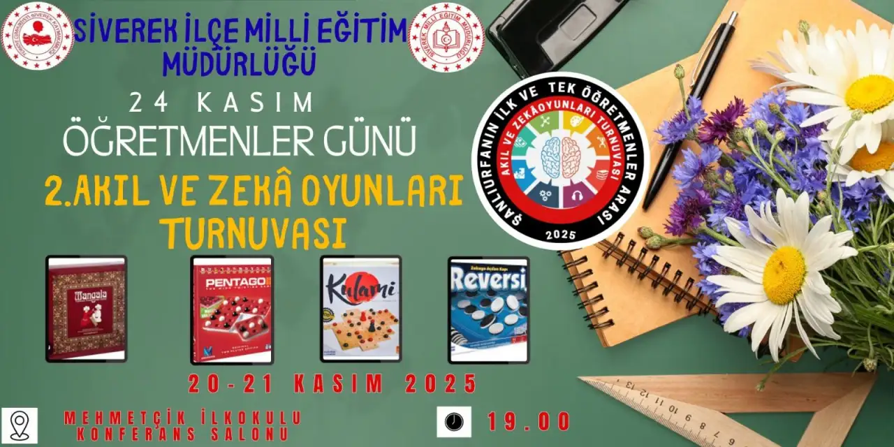 Siverek’te Öğretmenler Arası Akıl ve Zekâ Oyunları Turnuvasının İkincisi Başlıyor