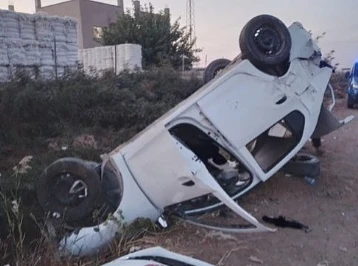 Şanlıurfa'da Takla Atan Otomobildeki 4 Kişi Yaralandı